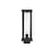 Z-Lite Glenwood 1 Light Outdoor Post Mount Fixture, Black & Clear 586PHMS-BK - alternate 2